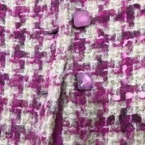 Vintage Wool Tweed Houndstooth Blazer Juliana Collezione Sz 4